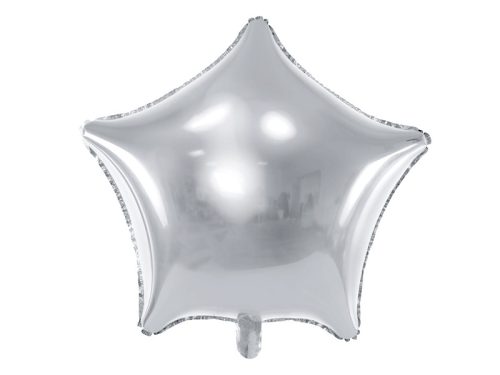 Fóliás Balloon Star, 48cm, ezüst