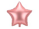 Csillag fólia lufi, 48 cm, rózsaszín arany