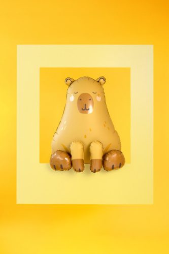 Fólia lufi Capybara, 63x80 cm, sárgás-bézs színű