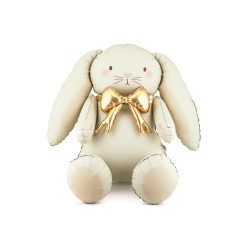   Fólia léggömb Nyuszi, krém és világos rózsaszín, 74x84 cm