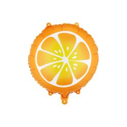 Narancssárga fólia lufi 35 cm - önzáró, dekorációhoz