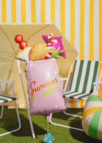 Rózsaszín koktél fólia lufi, 47x79 cm – Summer Vibes