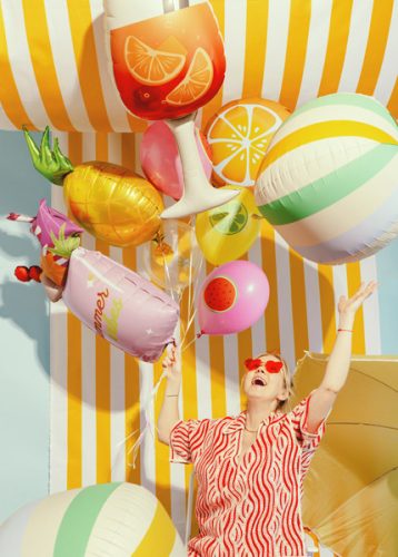 Rózsaszín koktél fólia lufi, 47x79 cm – Summer Vibes