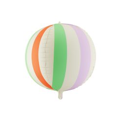 Csíkos mintás fólia lufi, 75 cm, több színben