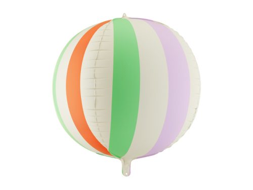 Csíkos mintás fólia lufi, 75 cm, több színben