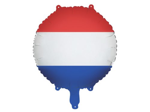 Holland zászló fólia léggömb, 35 cm, levegő- és héliumhoz