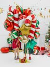 Foil balloon Candy cane, 50x82cm, red