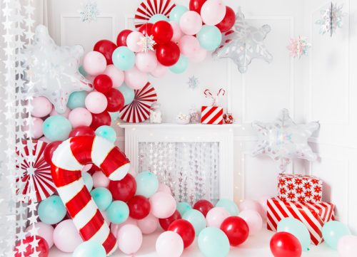 Foil balloon Candy cane, 50x82cm, red