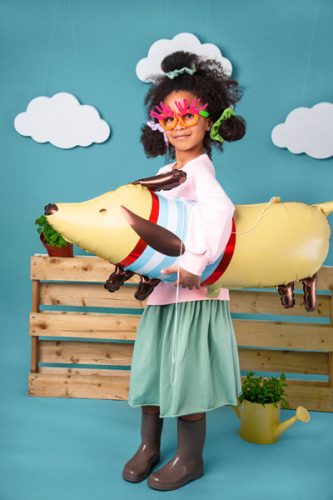 Fóliás ballon tacskó, 96x58, mix