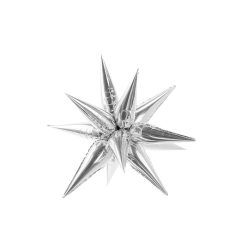 Fólia lufi Star 3D, 70cm, ezüst