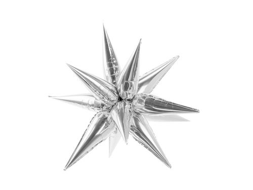 Fólia lufi Star 3D, 70cm, ezüst