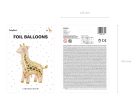 Fólia lufi Zsiráf, 100x120 cm, mix