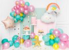 Fólia lufi Happy Birthday, 40cm, világos púder rózsaszín
