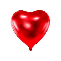 Foil Balloon Heart, 45cm, red