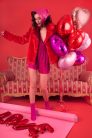 Foil Balloon Heart, 45cm, red