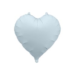 Foil Balloon Heart, 45cm, misty blue