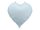 Foil Balloon Heart, 45cm, misty blue