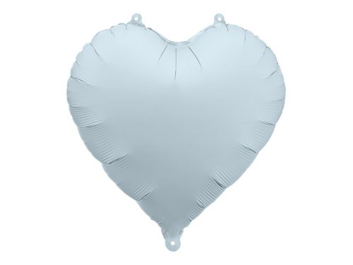 Foil Balloon Heart, 45cm, misty blue