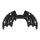 Foil Balloon Bat Wings, Black Matte with Stars, 85 x 50 cm