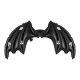 Foil Balloon Bat Wings, Black Matte with Stars, 85 x 50 cm