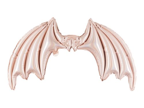 Foil Balloon Bat Wings, Pink Holographic, 85 x 50 cm