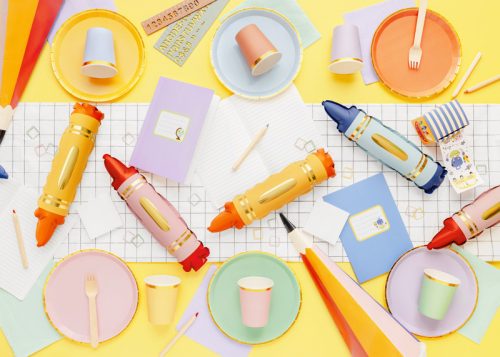 Foil balloons for garlands Crayons, set, 7x30 cm