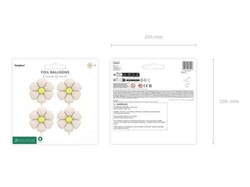 Fólia lufi százszorszép füzérekhez, 65 cm átmérőjű, krémszínű (1 pkt / 4 db)