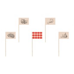   Dekoratív grill fogpiszkálók, 15 cm, 12 db-os készlet, vegyes minták