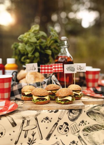 Dekoratív grill fogpiszkálók, 15 cm, 12 db-os készlet, vegyes minták