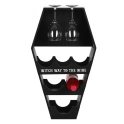 Koporsó alakú bortartó polc