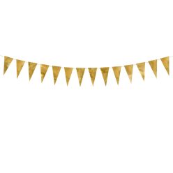   Arany tükörfényes girland zászlókkal 2,15 m – DIY dekoráció