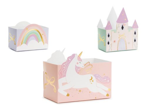 Castle and Unicorns snack boxes, mix (1 pkt / 6 pc.)