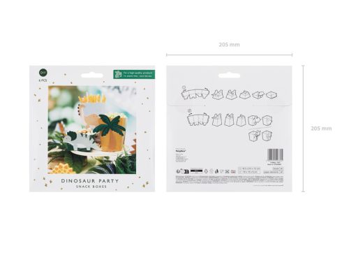 Dobozok snackekhez Dinoszauruszok, mix (1 db / 6 db)