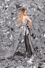 Decorative metallic foil, gold-silver, 0.5x50 m