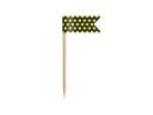 Cupcake tortabeszúró Mini Flags Bee, mix, 7cm (1 db / 6 db.)