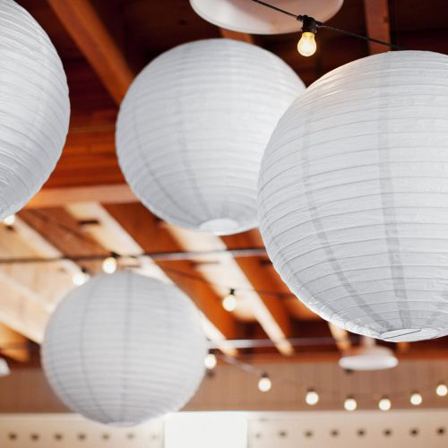 Fehér papír lampion 30 cm