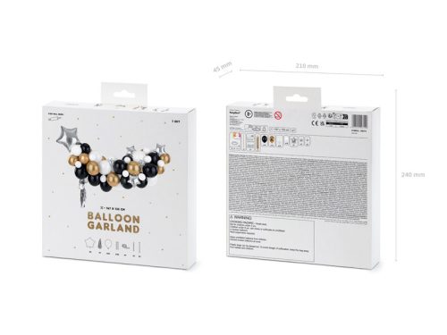 Léggömbfüzér Csillagok, mix, 167x135 cm