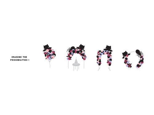 Balloon girland Halloween, mix