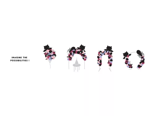 Balloon girland Halloween, mix