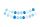 Balloon garland 3in1, blue