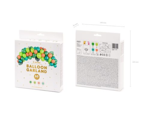 Léggömbfüzér - Dino, 200 cm (1 db / 60 db)