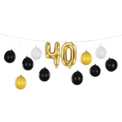 Balloon garland 3in1 - 40th birthday, mix, 260x32cm