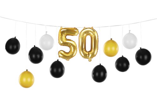 Balloon garland 3in1 - 50th birthday, mix, 260x32cm