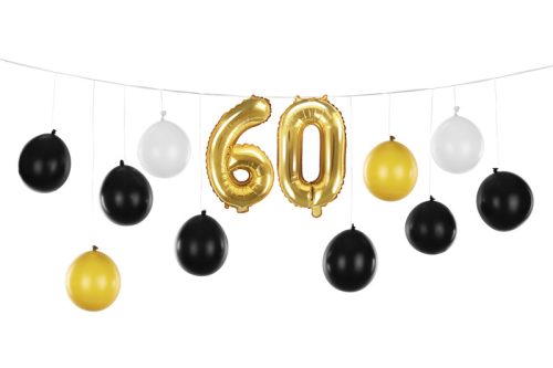 Balloon garland 3in1 - 60th birthday, mix, 260x32cm