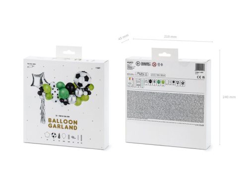 Léggömbfüzér - Foci, mix, 150x126cm