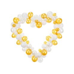 Léggömbfüzér kerettel, fehér, 160 cm