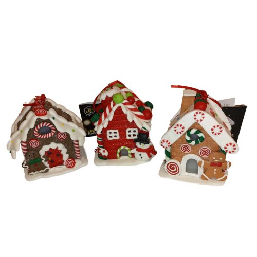 Világító mézeskalács házikó