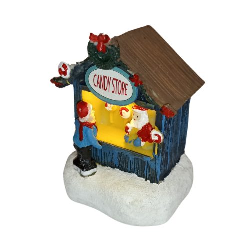 Cukorkabolt - karácsonyi falu jelenet világítós