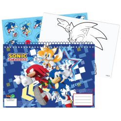   Sonic a sündisznó Rush A/4 spirál vázlatfüzet 40 lapos matricával