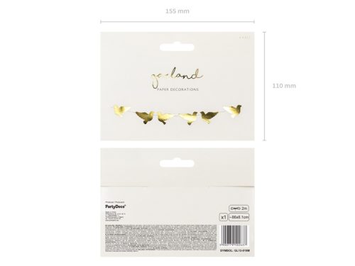 Garland Doves, arany, 112 cm